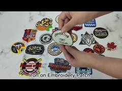 Do remendo padrão do bordado da roupa de OEKO-TEX forma lavável do retângulo do crânio da tela da sarja