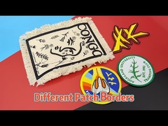 Ferro da sarja na beira bordada feita sob encomenda do corte do calor da beira de Merrow dos remendos