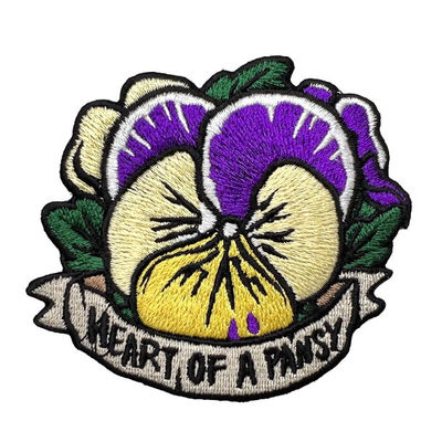Revestimento protetor esparadrapo do remendo de Pansy Flower Iron On Embroidery de 7 cores para a roupa/sapatas/tampão