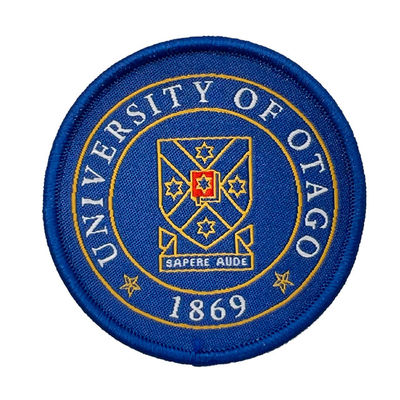 Ferro de tecelagem do tear da agulha em remendos tecidos do nome de Logo Patch Custom University Uniform