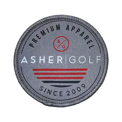 Costurar na marca Logo Patches Twill/material da lona com beira de Merrow