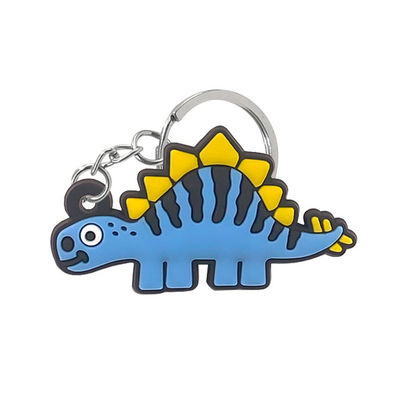 Corrente chave feita sob encomenda de borracha de Logo Keychain Flexible Double Sided da promoção