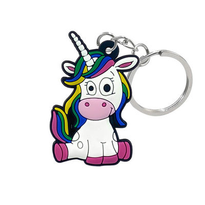 O OEM personalizou a corrente chave dos desenhos animados bonitos, corrente chave de borracha não tóxica do PVC