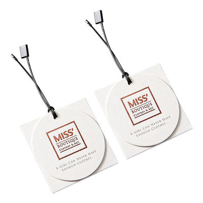 Logo Rectangle Shape Printed Paper feito sob encomenda etiqueta o vestuário feito sob encomenda Hang Tags