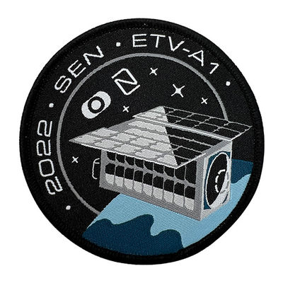 Corte tecido personalizado amigável do laser de Eco Logo Patch Sew On Fabric
