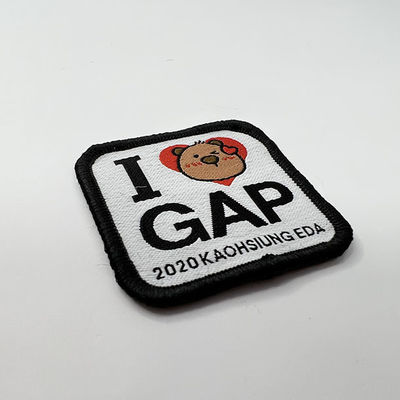 Sapatas feitas sob encomenda dos sacos de vestuário de Overlock Logo Iron On Patches For do urso da caixa
