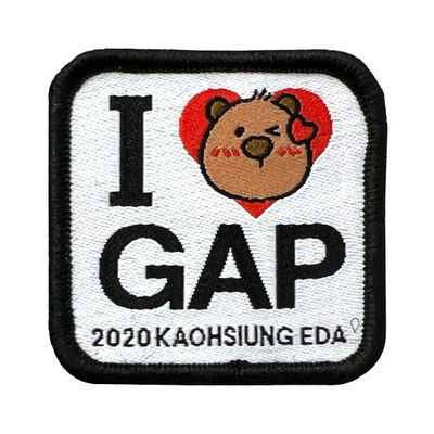 Sapatas feitas sob encomenda dos sacos de vestuário de Overlock Logo Iron On Patches For do urso da caixa