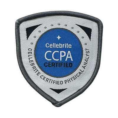 CCPA Logo Brown Merrow Border Iron no remendo tecido feito sob encomenda impermeável dos remendos do bordado