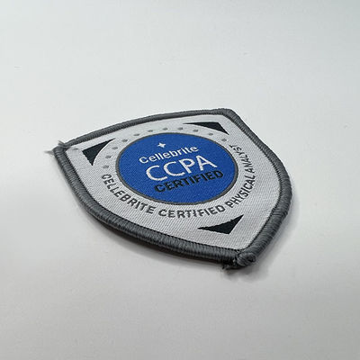 CCPA Logo Brown Merrow Border Iron no remendo tecido feito sob encomenda impermeável dos remendos do bordado