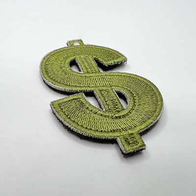 Ferro feito sob encomenda do remendo do bordado do dólar em remendos amigáveis de Eco da beira de Merrow