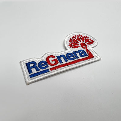 Pandone Logo Patches Twill Felt Fabric bordado cor ostenta o revestimento protetor de Velcro do remendo