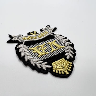 Ferro feito sob encomenda do logotipo 8 CM da bandeira nacional no tecido de algodão da sarja do poliéster do remendo do bordado