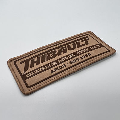 O ferro no poliéster tecido de Logo Patch Vintage Eco Friendly rosqueia remendos tecidos do chapéu