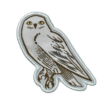 Remendo lavável da roupa branca feita sob encomenda da beira de Owl Iron On Woven Patch Merrowed