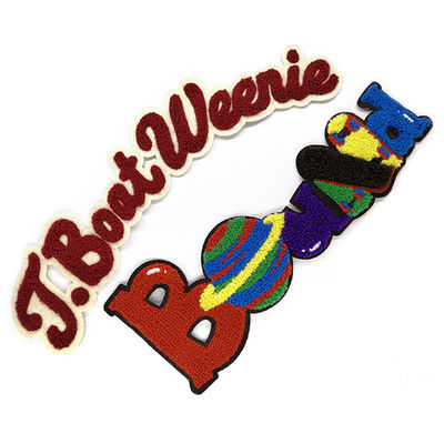 Chenille feito sob encomenda bordado Logo Patch For Clothing dos remendos do Chenille