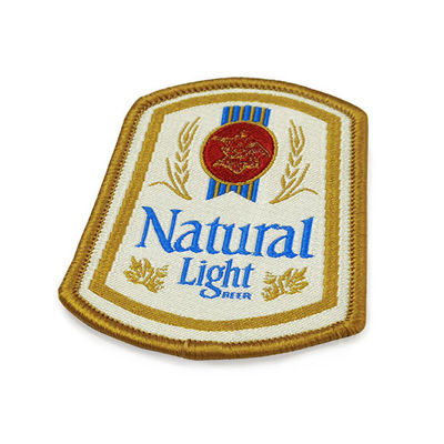 Merrow Logo Patch/escola tecidos borda Logo Iron On Patches