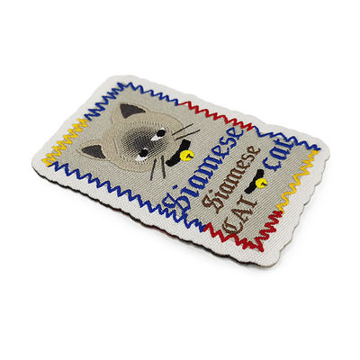 Ferro lavável no tipo feito sob encomenda da tela de Logo Patches Shrink Proof Woven