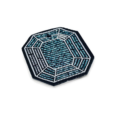 Remendos feitos sob encomenda tecidos consistência da forma do alto densidade de Logo Patch Needle Loom Technique