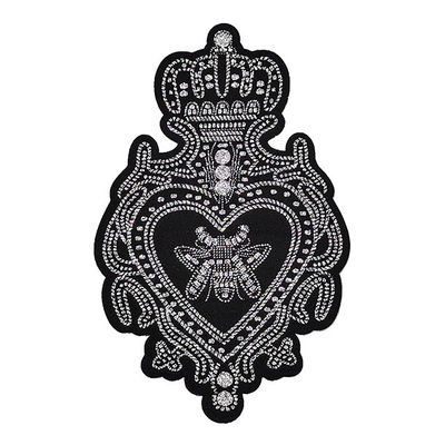 Logo Bee Embroidery Patch metálico, crachás tecidos feitos sob encomenda personalizou
