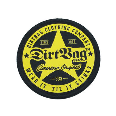 Costurar na marca Logo Patches Twill/material da lona com beira de Merrow