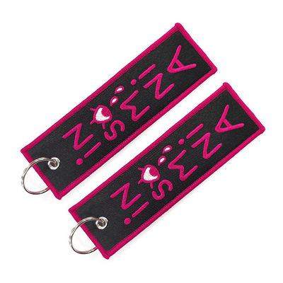 A beira de Overlock bordou portas-chaves Jet Tag Keychains relativa à promoção