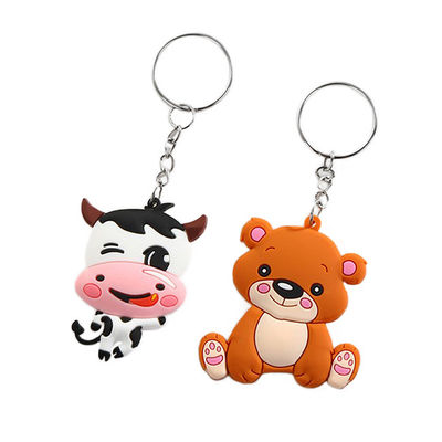Portas-chaves inquebráveis Logo Rubber Keychains feito sob encomenda portátil flexível do PVC