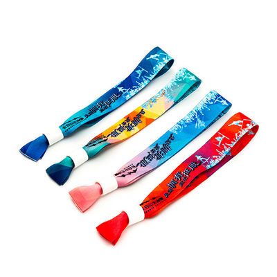 Faixas de pulso tecidas elegantes Logo Textile Wristband feito sob encomenda do OEM