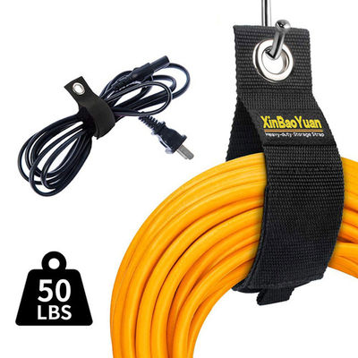 O suporte preto do cabo de Velcro, personalizou correias resistentes do armazenamento da fita