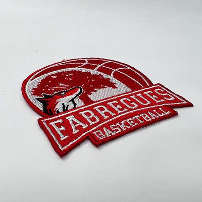 A costura da sarja de Pantone bordou o ferro dos remendos no crachá PMS limpável seco