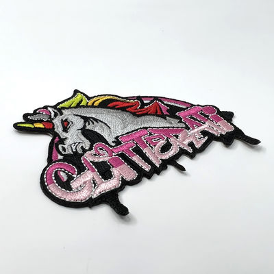 Ferro de Unicorn Logo Custom Embroidered Patches With no revestimento protetor para a roupa