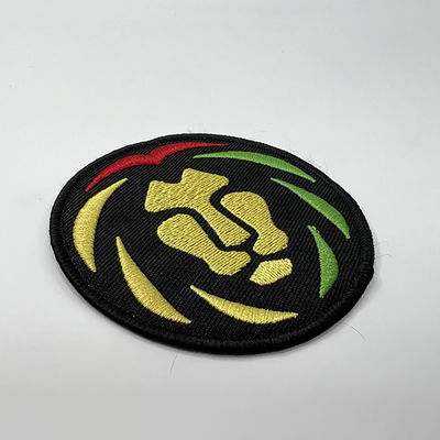 Ferro de suportação feito sob encomenda da tela da sarja de Velcro do OEM em remendos bordados para a roupa