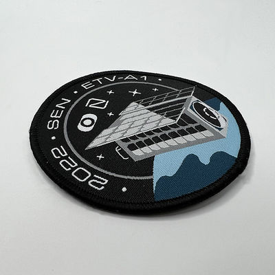 Corte tecido personalizado amigável do laser de Eco Logo Patch Sew On Fabric