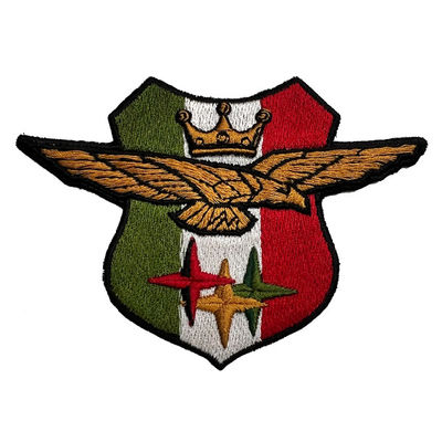 O ferro no bordado da roupa remenda o logotipo feito sob encomenda nacional da bandeira da tela da sarja