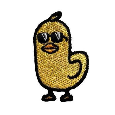 Frango amarelo costurar remendos bordados sem encolher remendos de roupas personalizadas